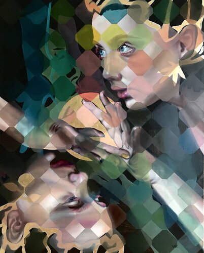 Zwischen innen und außen by Valentina Andrees-Reschetizka, Painting for Sale on Select