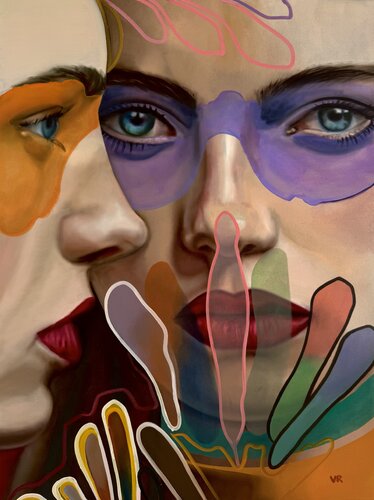 Ti vedo e sei bellissima by Valentina Andrees-Reschetizka, Painting for Sale on Select