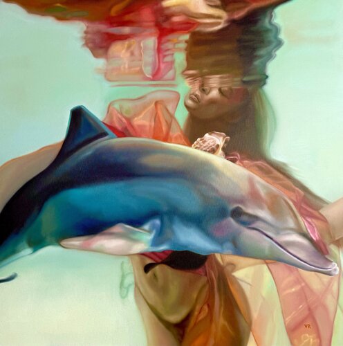 Il suono della sirena by Valentina Andrees-Reschetizka, Painting for Sale on Select