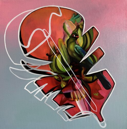 Mondo delle banane by Valentina Andrees-Reschetizka, Painting for Sale on Select