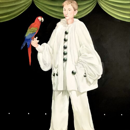 Pierrot & Friend by Valery Koroshilov, Painting for Sale on Select
