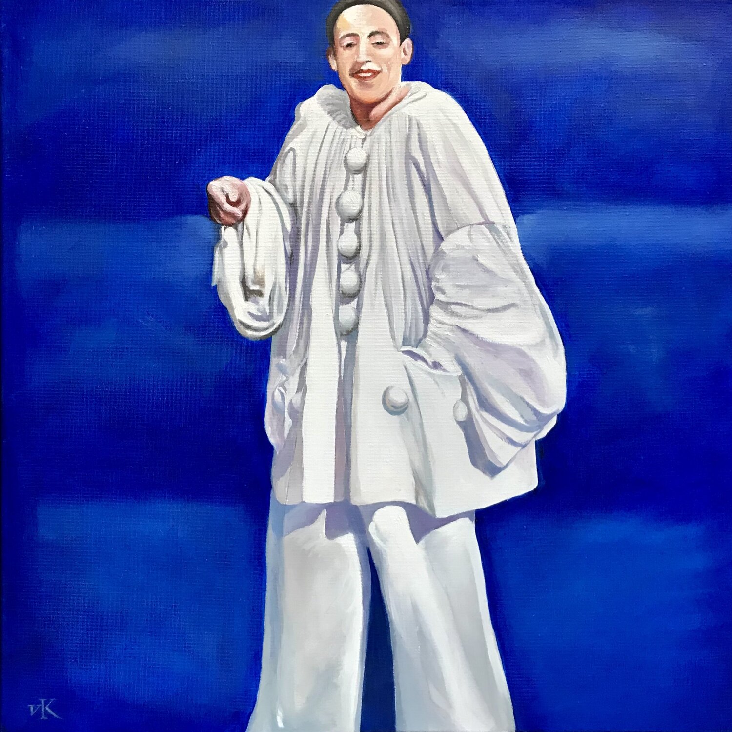 Pierrot Blue Valery Koroshilov Original painting for sale