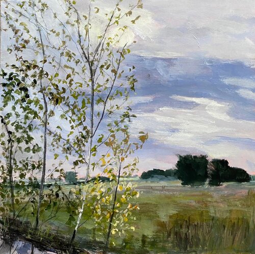 Sinking October Sun by Nikki Wheeler, Painting for Sale on Select