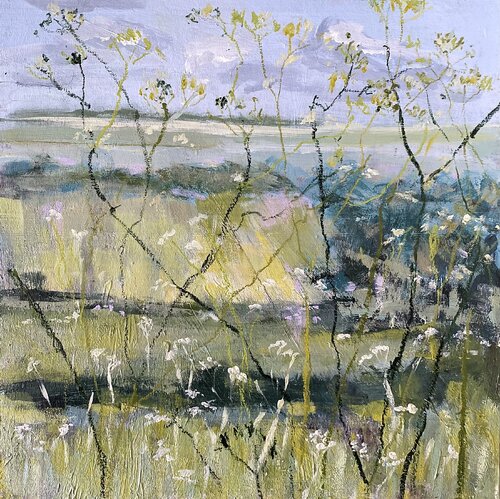 Last Of The Cow Parsley by Nikki Wheeler, Painting for Sale on Select