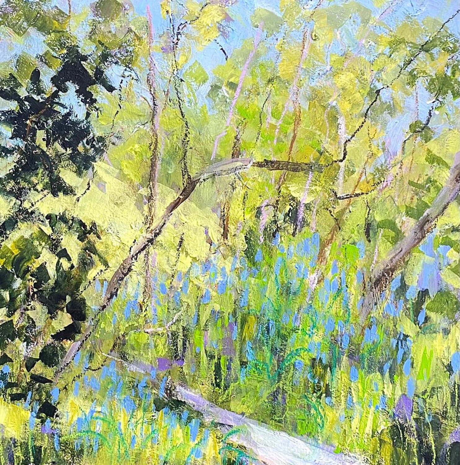 Bluebell Walk Nikki Wheeler Original painting for sale