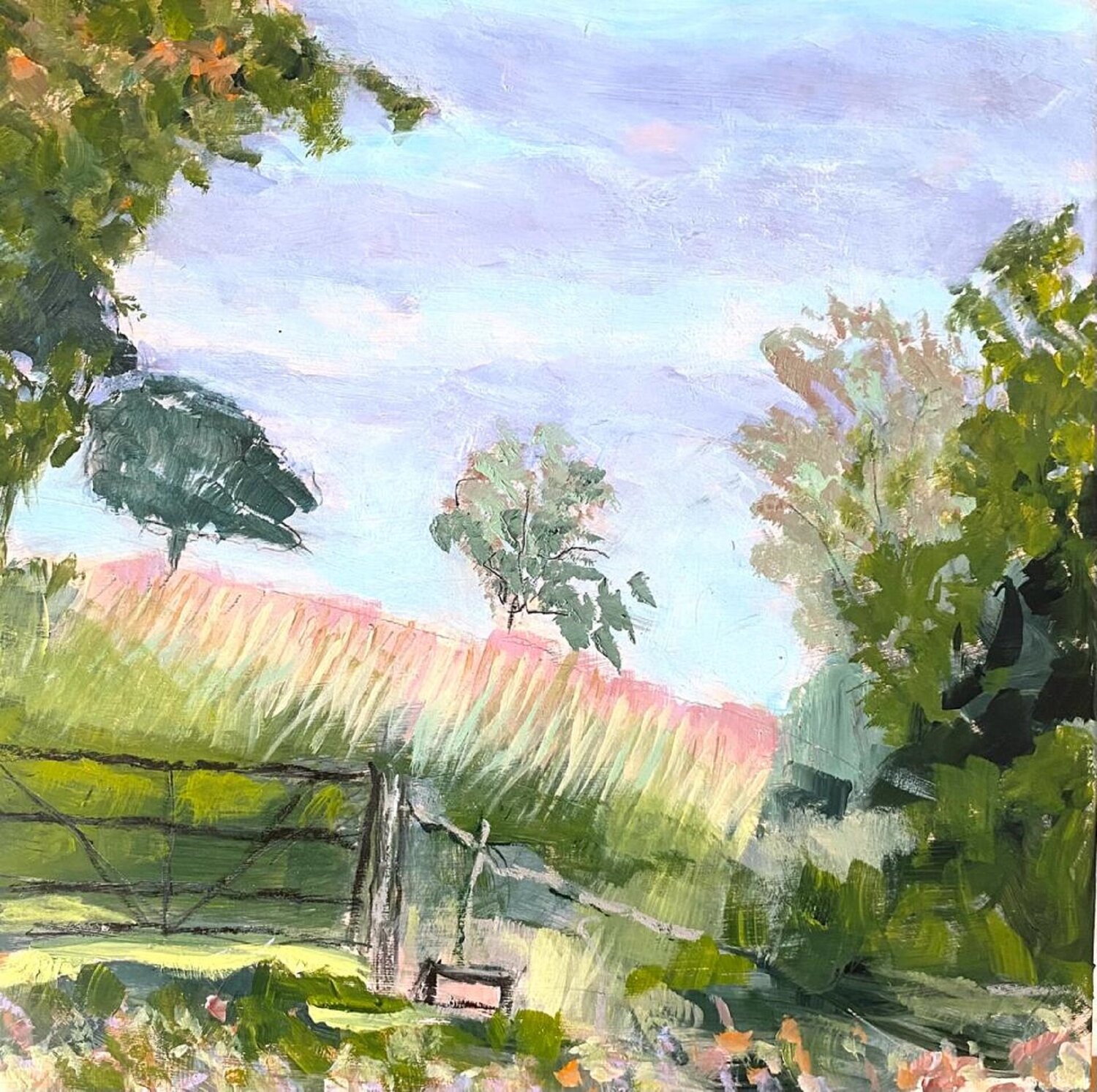 Early Autumn Gate Nikki Wheeler Original painting for sale