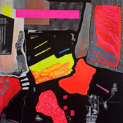 Vibrant Fusion by Karol Vallée, Painting for Sale on Select
