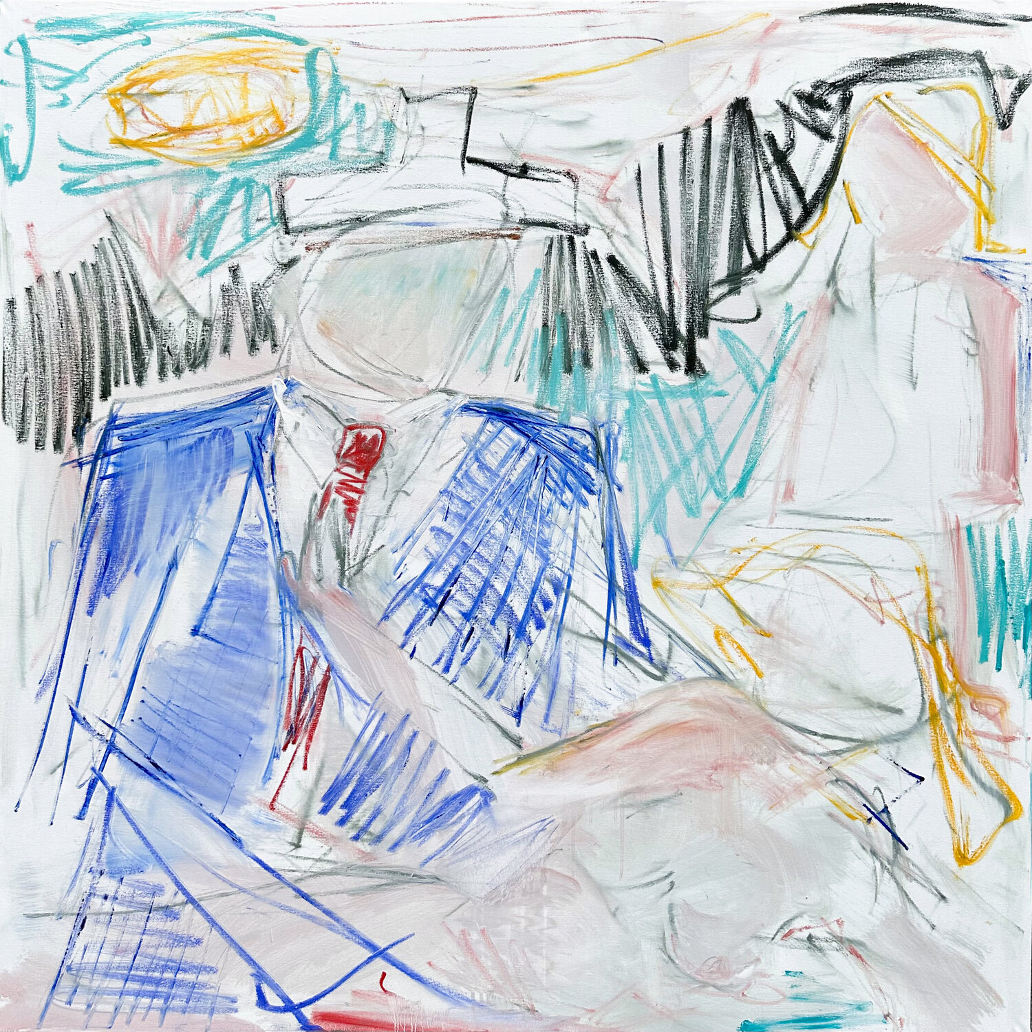 Man with Blue Suit Trixie Pitts Original painting for sale