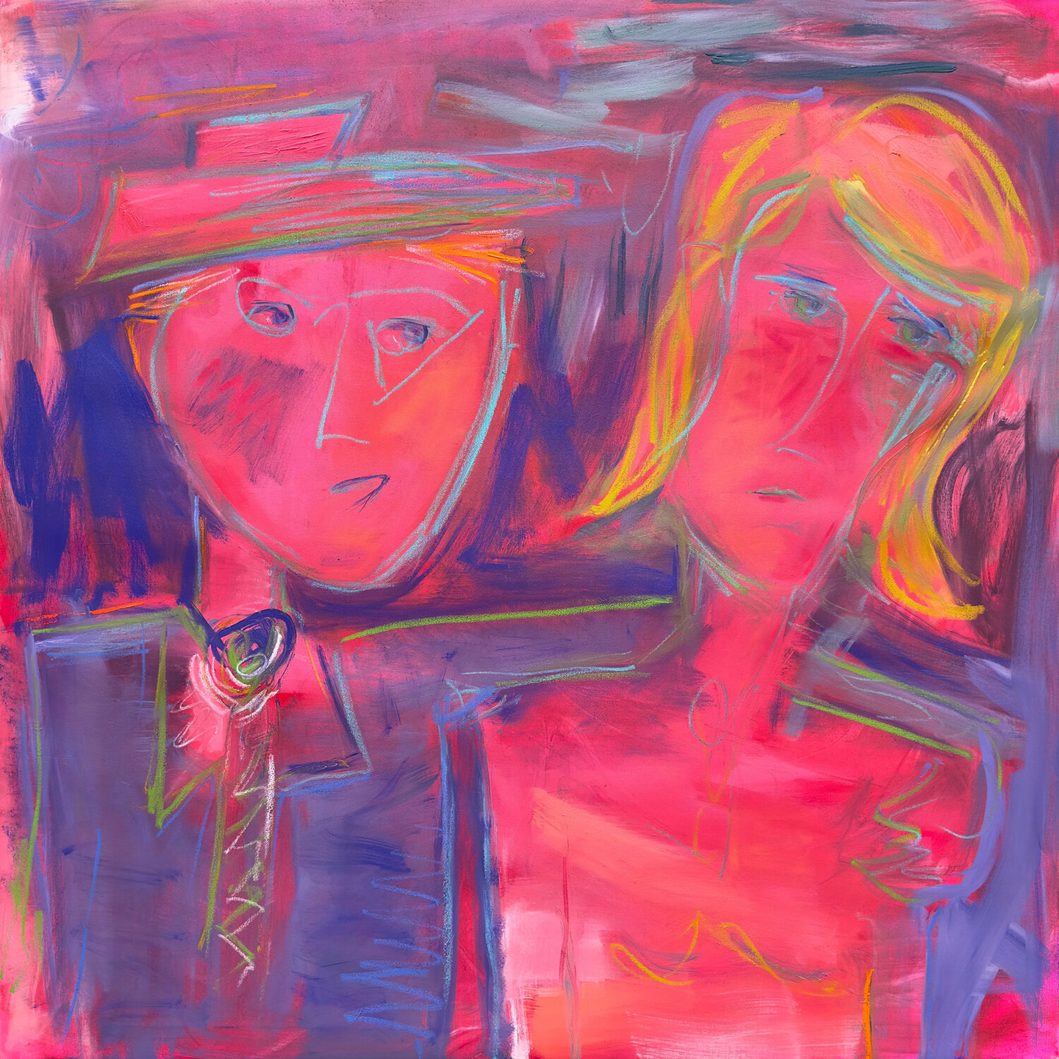 Happy Couple Trixie Pitts Original painting for sale