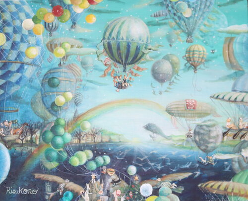 A place with a nice view by Rie Kono, Painting for Sale on Select