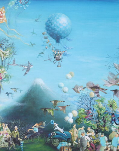 Let's go together ! by Rie Kono, Painting for Sale on Select