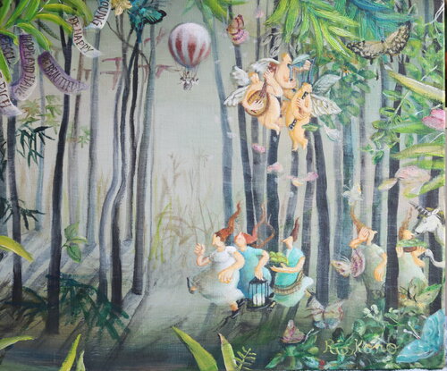 for TANABATA of girls by Rie Kono, Painting for Sale on Select