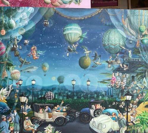 In the shining night by Rie Kono, Painting for Sale on Select