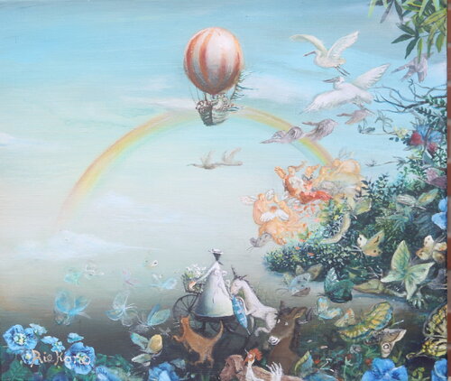 A day over the rainbow by Rie Kono, Painting for Sale on Select