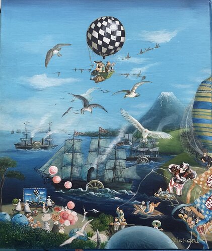 BonVoyage by Rie Kono, Painting for Sale on Select