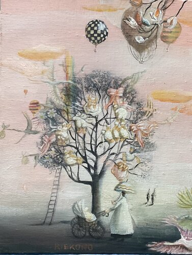 Mom by Rie Kono, Painting for Sale on Select