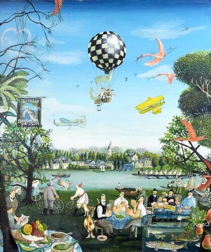 The Life is but a dream-While on the balloon journey von Rie Kono, Malerei kaufen auf Select