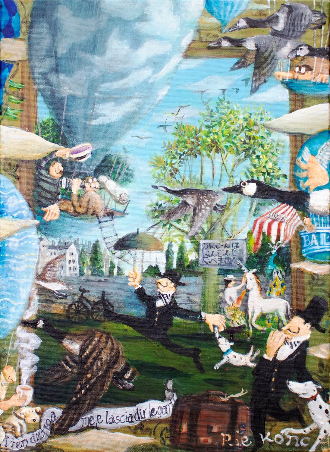 And our journey began Rie Kono Original painting for sale