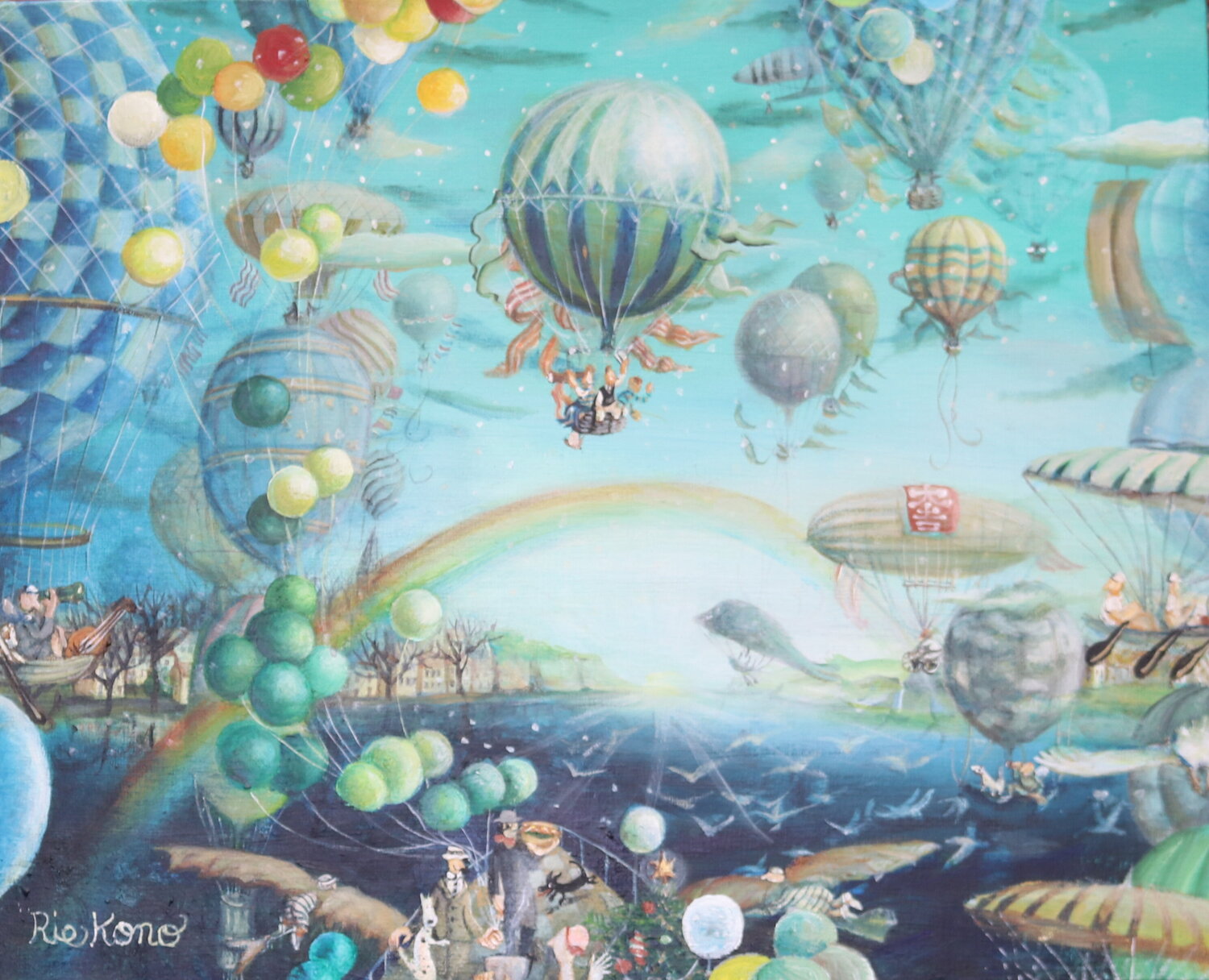 A place with a nice view Rie Kono Original painting for sale