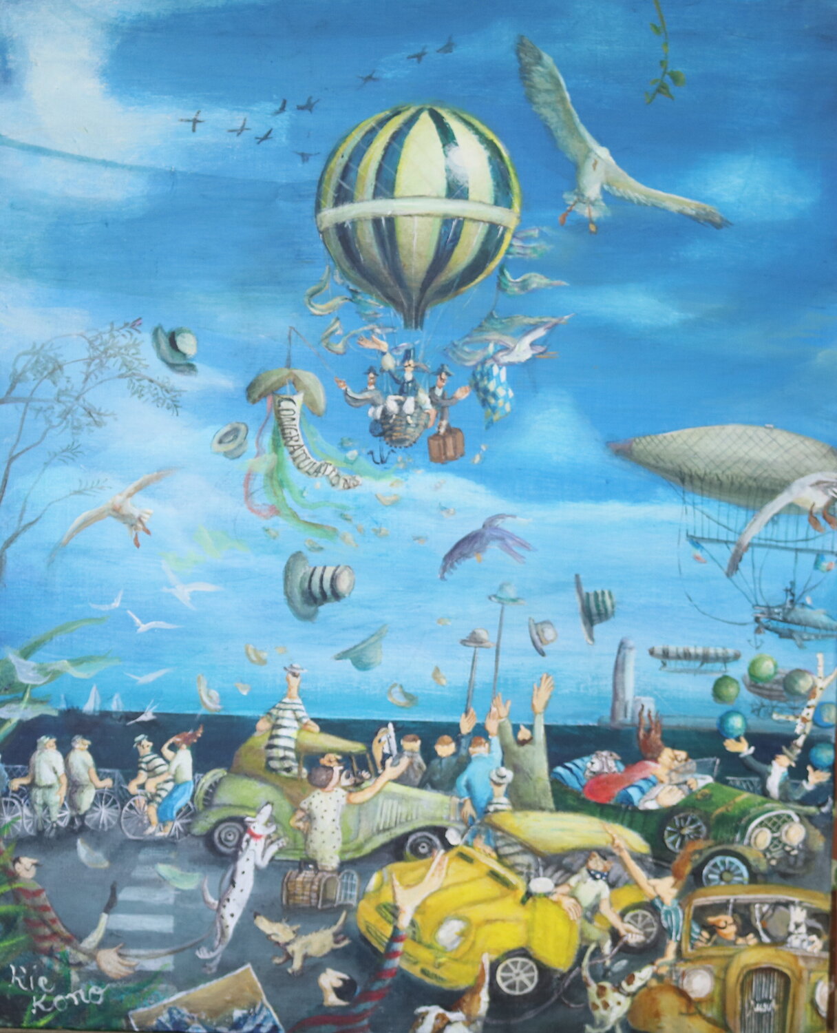 What happened one day Rie Kono Original painting for sale