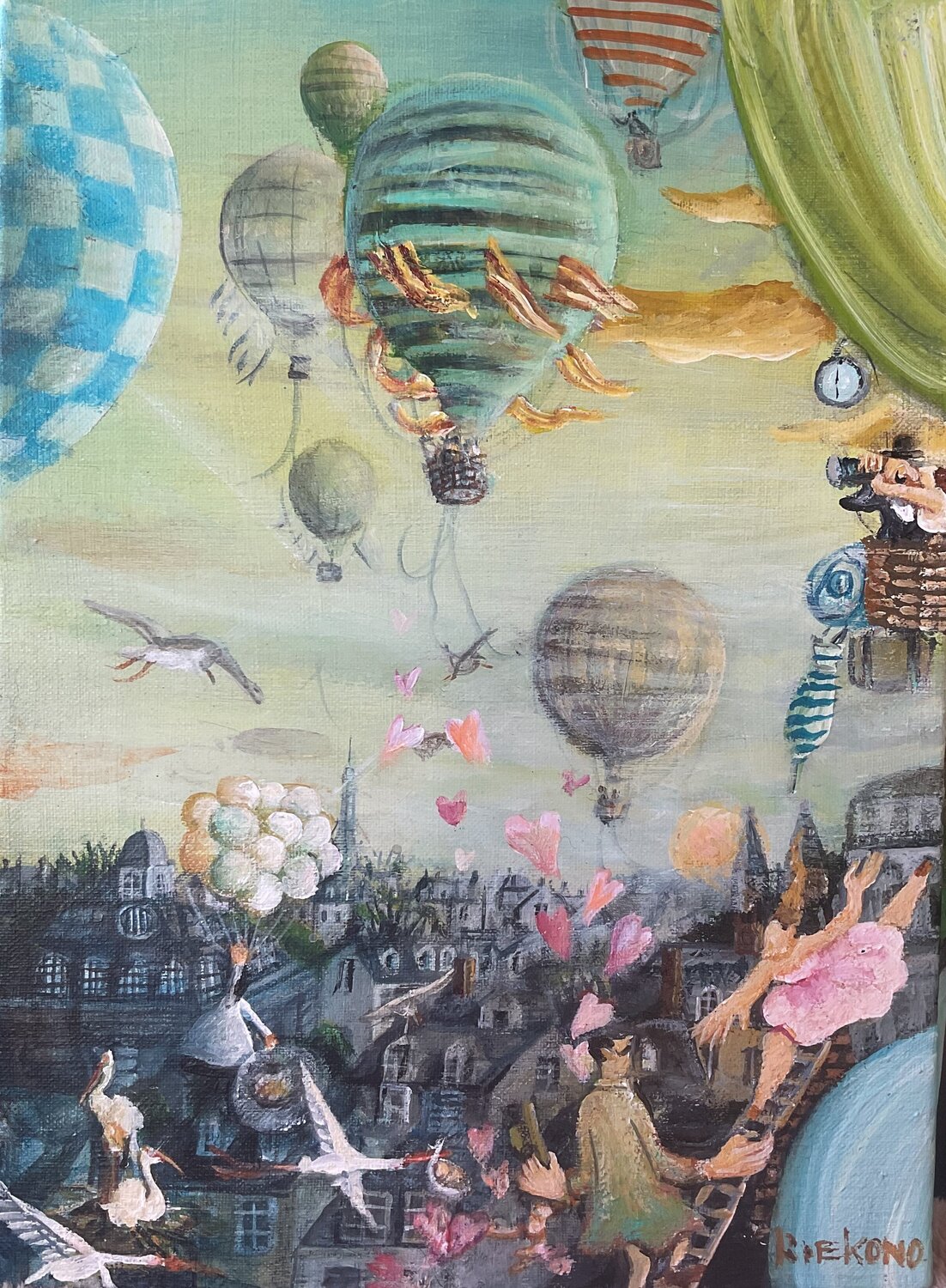 Like a musical Rie Kono Original painting for sale