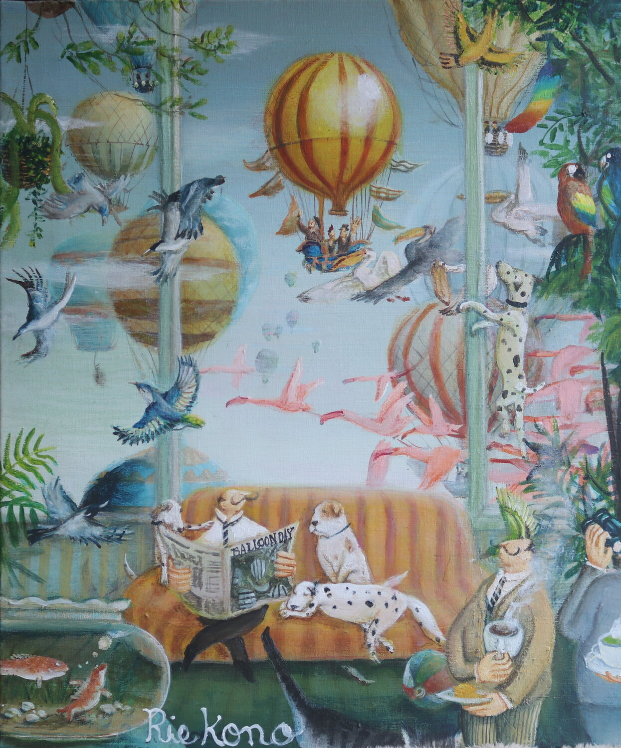 A room with a nice view Rie Kono Original painting for sale