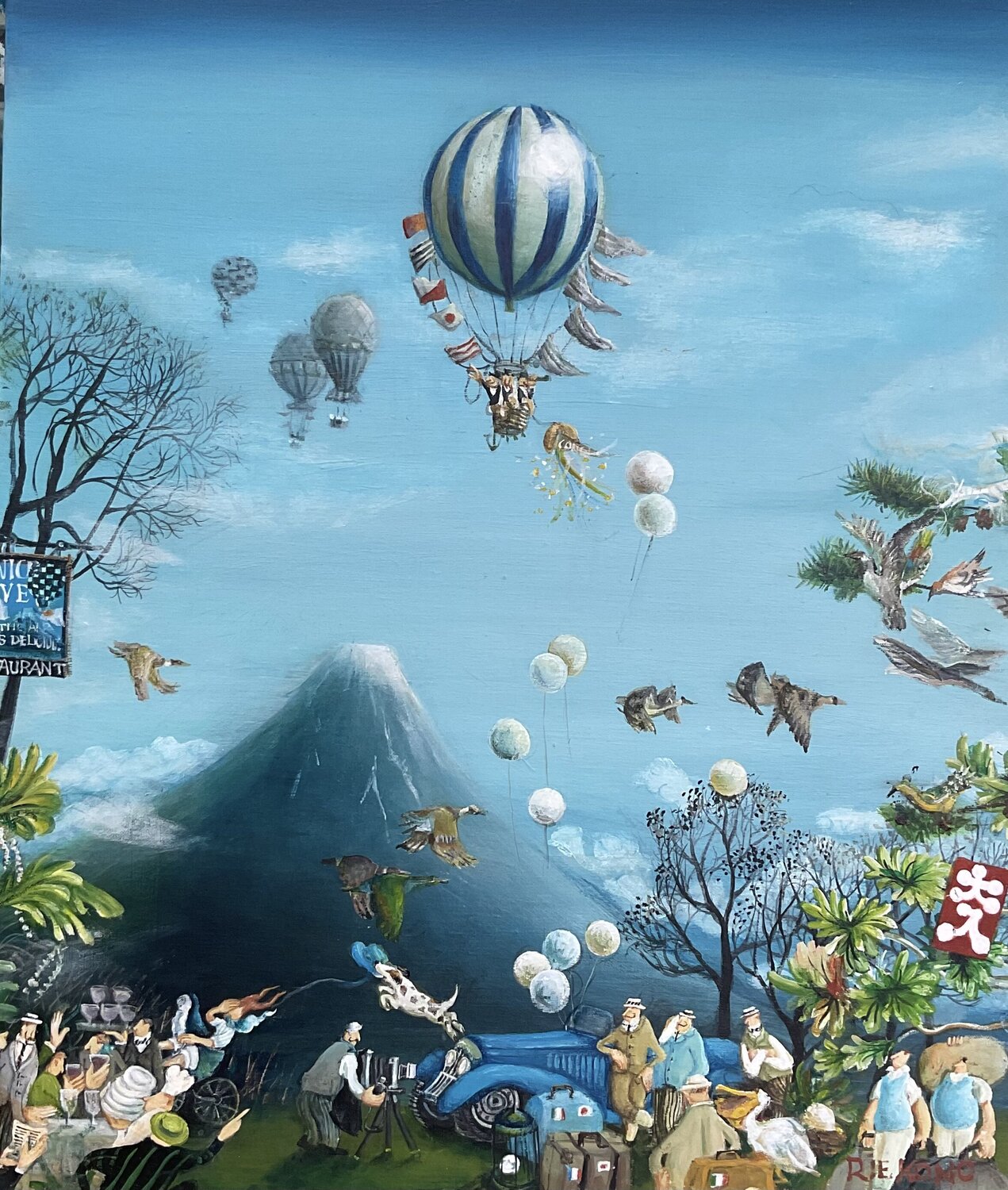 We had a good time. Rie Kono Original painting for sale