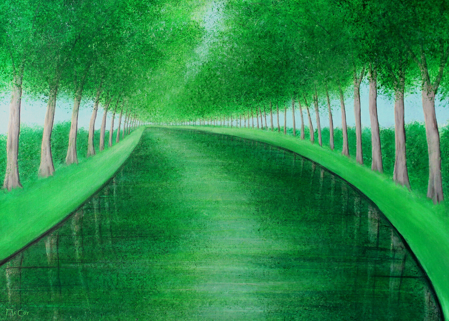 Canal du Midi Kirstin Mccoy Originalgemälde zu verkaufen