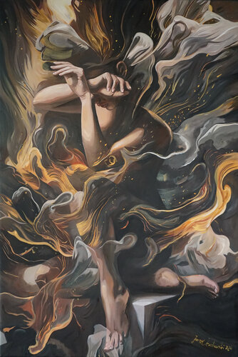 Interaction I by Janusz Orzechowski, Painting for Sale on Select