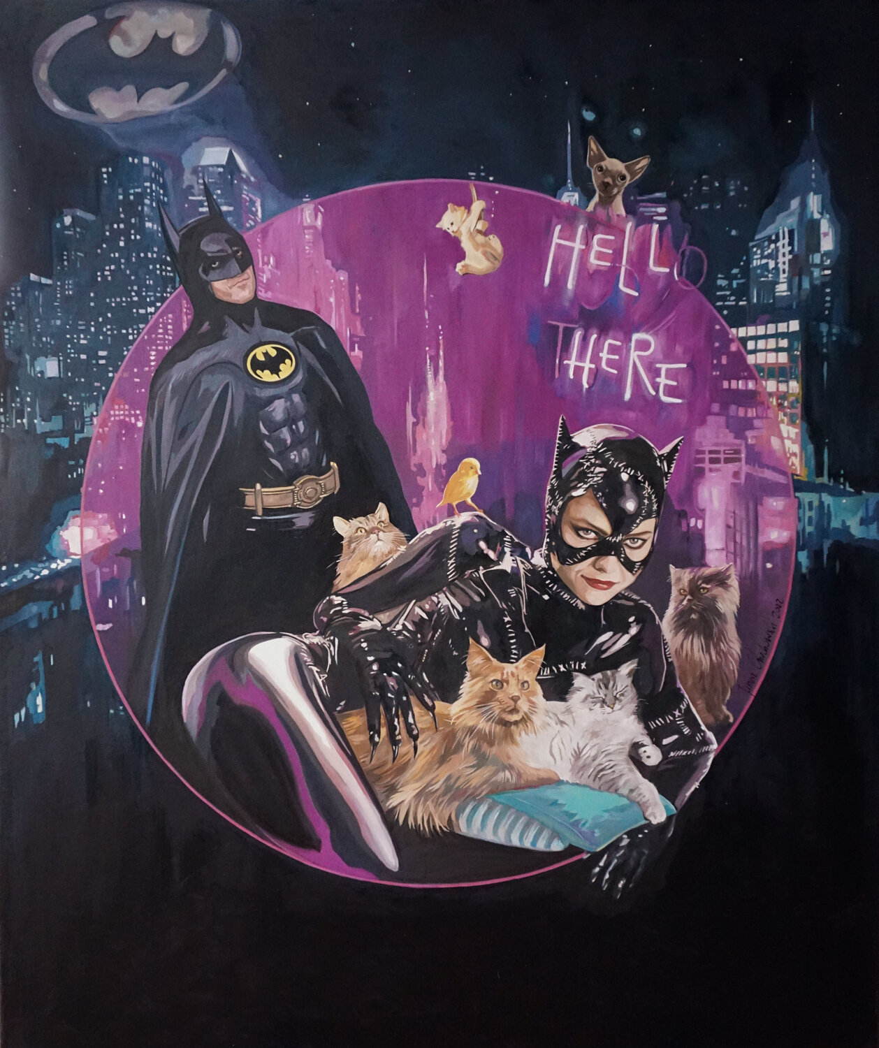 Hello there Janusz Orzechowski Original painting for sale