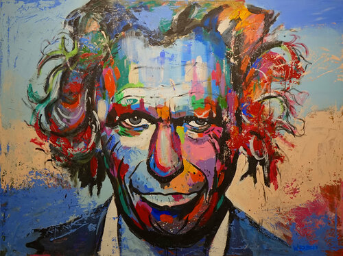 Keith Richards by Wojtek Babski, Painting for Sale on Select