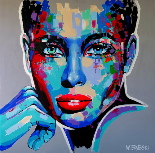 Face 46 by Wojtek Babski, Painting for Sale on Select