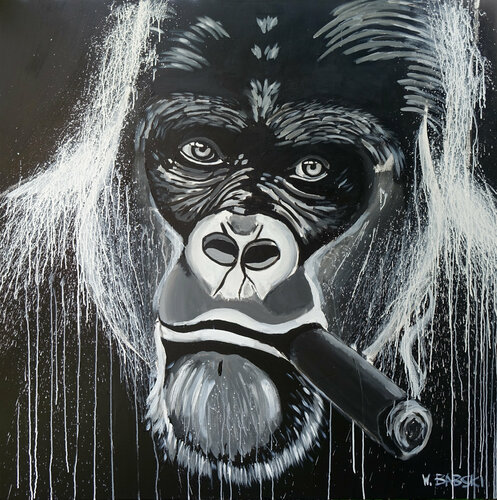 Smoker by Wojtek Babski, Painting for Sale on Select