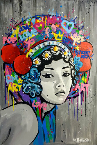 Graffiti Face 3 by Wojtek Babski, Painting for Sale on Select