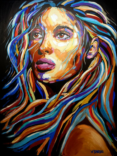 Face 53 by Wojtek Babski, Painting for Sale on Select