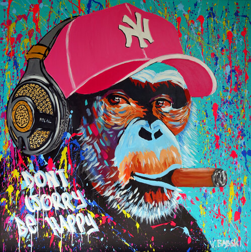 Don't Worry Be Happy by Wojtek Babski, Painting for Sale on Select