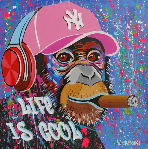 Life is Cool by Wojtek Babski, Painting for Sale on Select