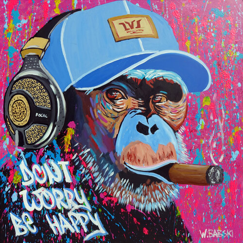 Don't Worry Be Happy by Wojtek Babski, Painting for Sale on Select