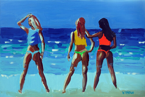 Beach 2 by Wojtek Babski, Painting for Sale on Select
