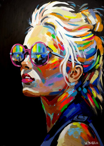 Girl with Sunglasses by Wojtek Babski, Painting for Sale on Select
