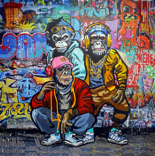 Hooligans 2 by Wojtek Babski, Painting for Sale on Select