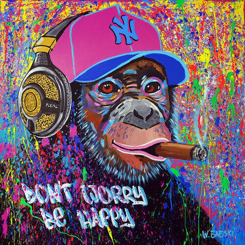 Don't Worry Be Happy by Wojtek Babski, Painting for Sale on Select