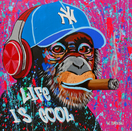 Life is Cool by Wojtek Babski, Painting for Sale on Select