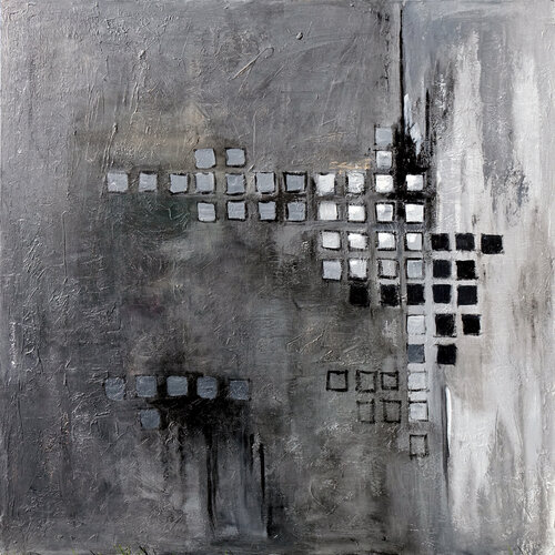 Fragments of Grey by Wojtek Babski, Painting for Sale on Select