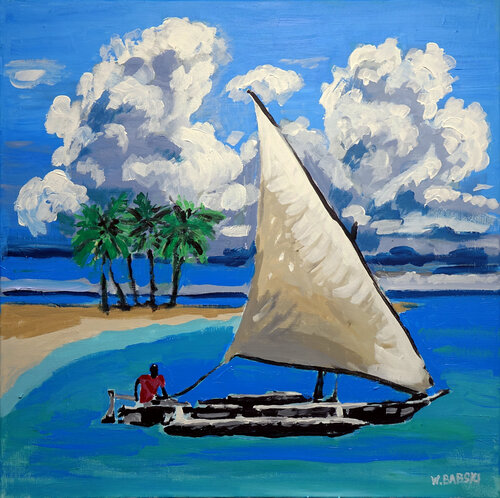 Boat 4 by Wojtek Babski, Painting for Sale on Select