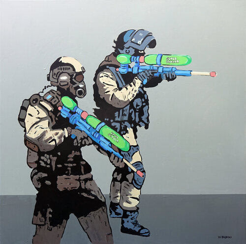 Killers by Wojtek Babski, Painting for Sale on Select