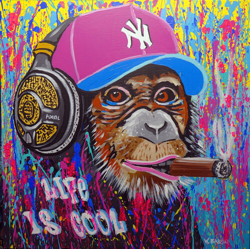 Life is Cool by Wojtek Babski, Painting for Sale on Select