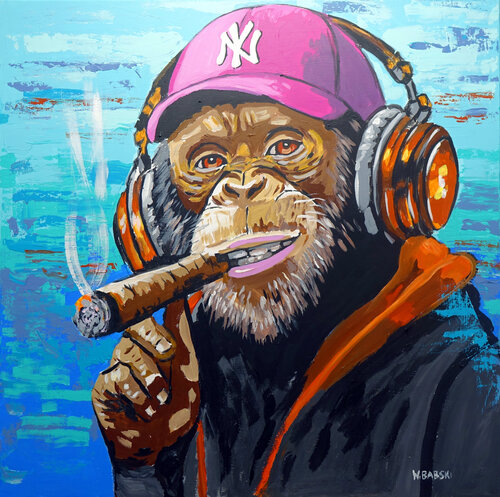 Smoker by Wojtek Babski, Painting for Sale on Select