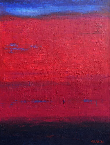 Red Abstract by Wojtek Babski, Painting for Sale on Select