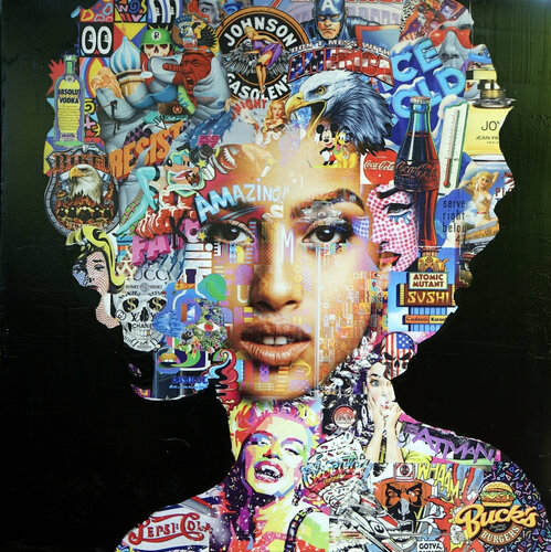 Pop Art Face 6 by Wojtek Babski, Painting for Sale on Select